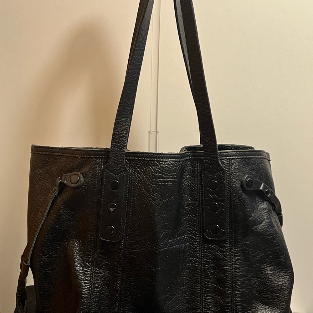 Hammitt Black Leather Tote Bag - Picture 3 of 6
